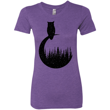 T-Shirts Purple Rush / S Perched Owl Women's Triblend T-Shirt