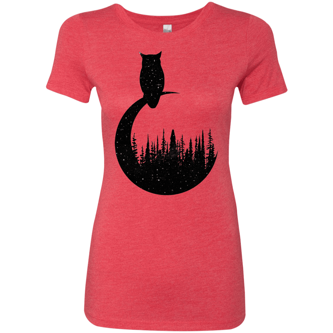 T-Shirts Vintage Red / S Perched Owl Women's Triblend T-Shirt