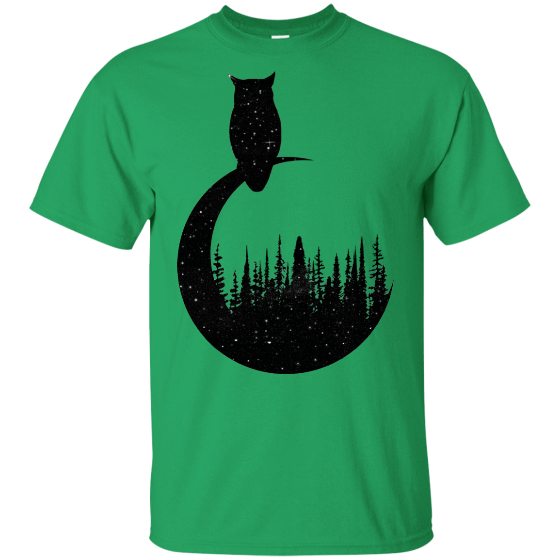 T-Shirts Irish Green / YXS Perched Owl Youth T-Shirt