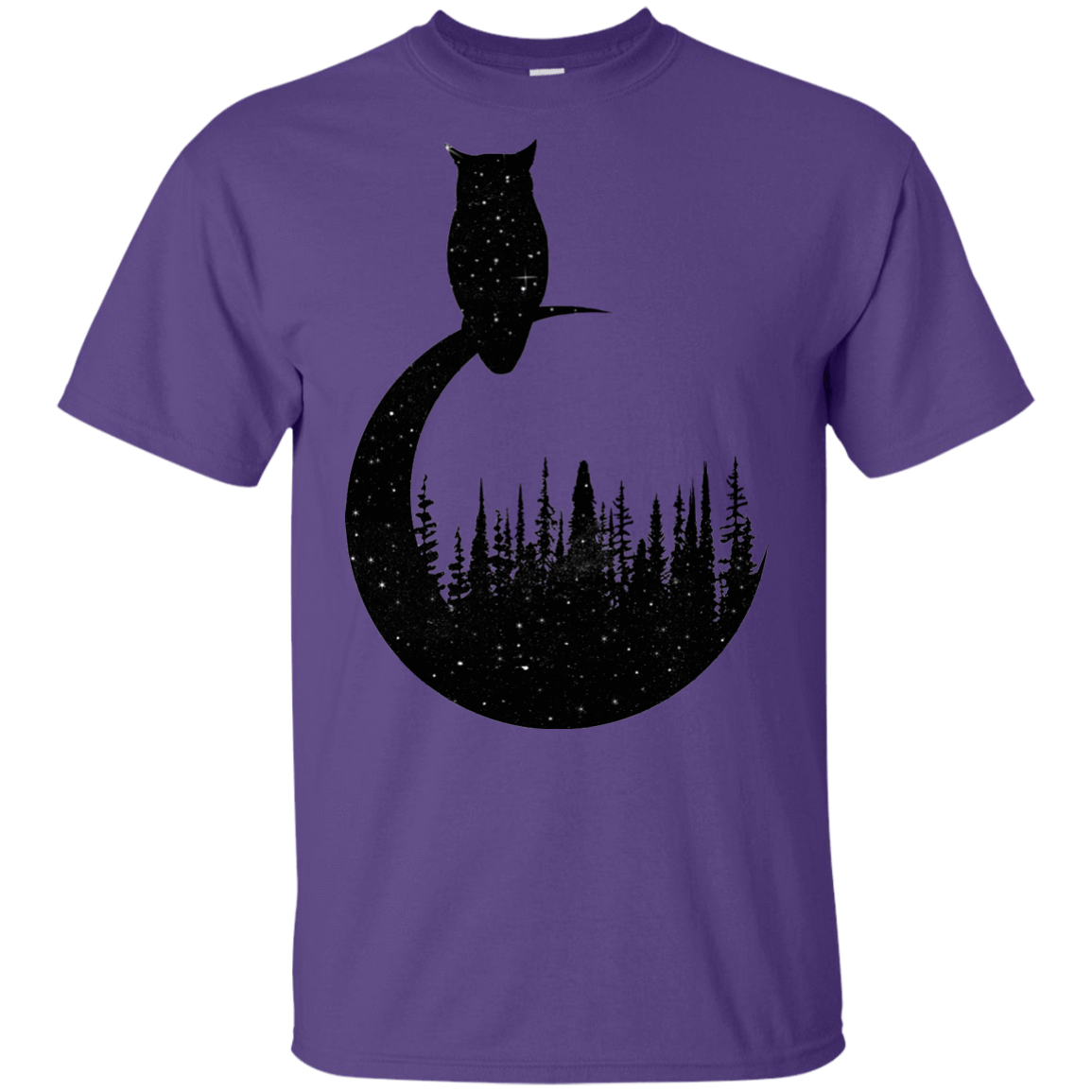 T-Shirts Purple / YXS Perched Owl Youth T-Shirt