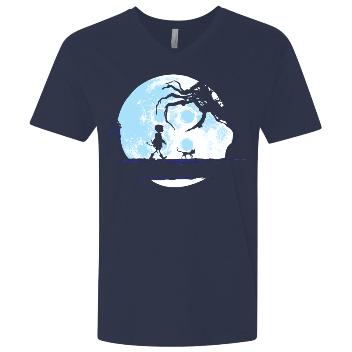 T-Shirts Midnight Navy / X-Small Perfect Moonwalk- Coraline Men's Premium V-Neck