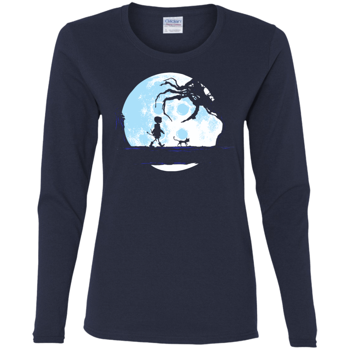 T-Shirts Navy / S Perfect Moonwalk- Coraline Women's Long Sleeve T-Shirt