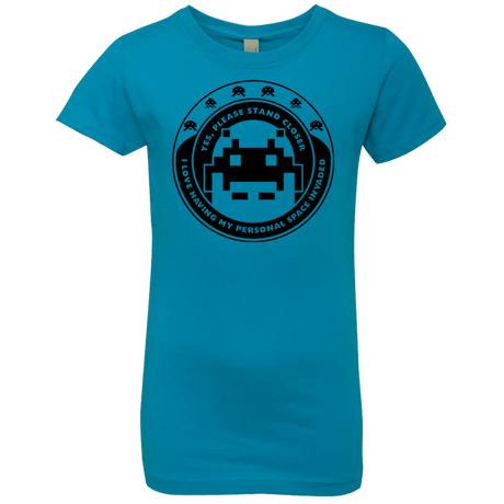 T-Shirts Turquoise / YXS Personal Space Invader Girls Premium T-Shirt