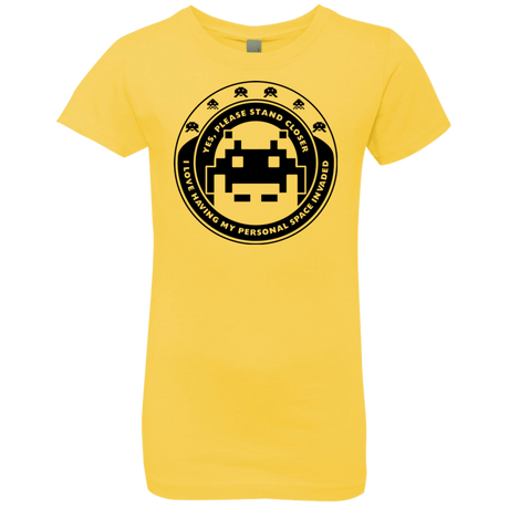 T-Shirts Vibrant Yellow / YXS Personal Space Invader Girls Premium T-Shirt