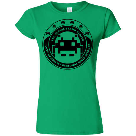 T-Shirts Irish Green / S Personal Space Invader Junior Slimmer-Fit T-Shirt