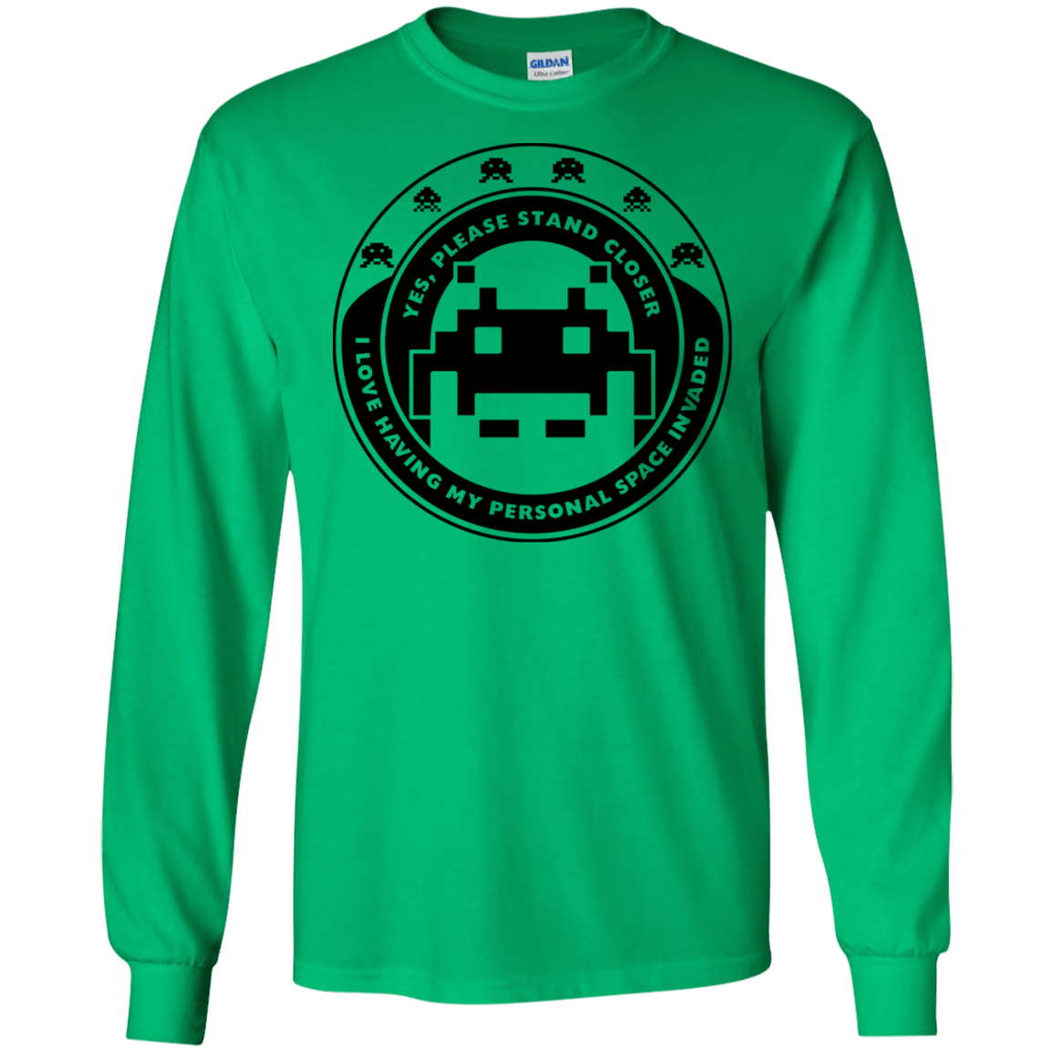 T-Shirts Irish Green / S Personal Space Invader Men's Long Sleeve T-Shirt