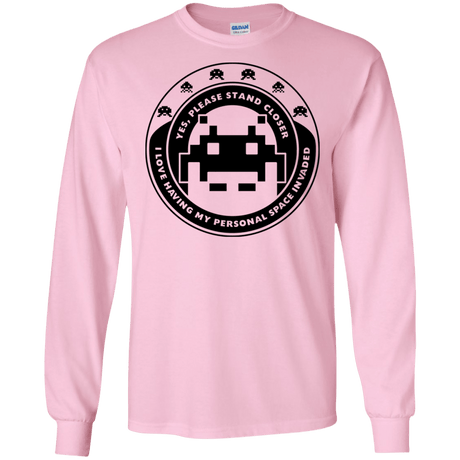 T-Shirts Light Pink / S Personal Space Invader Men's Long Sleeve T-Shirt