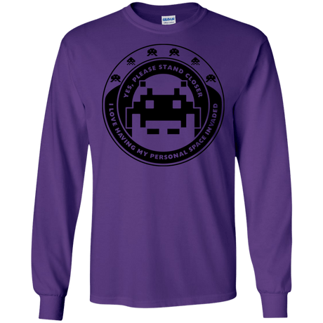 T-Shirts Purple / S Personal Space Invader Men's Long Sleeve T-Shirt