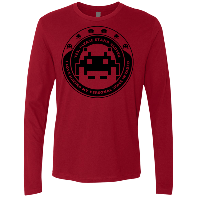 T-Shirts Cardinal / S Personal Space Invader Men's Premium Long Sleeve