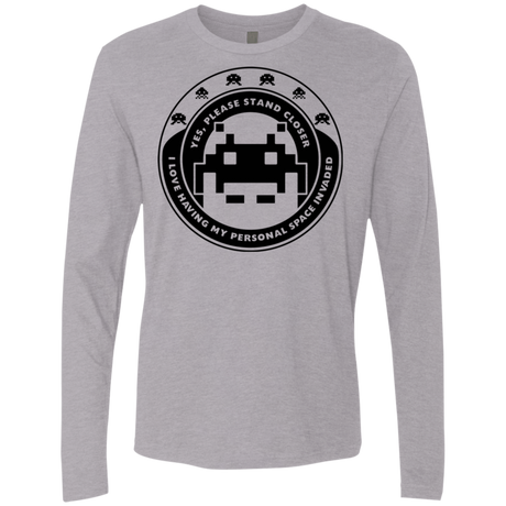T-Shirts Heather Grey / S Personal Space Invader Men's Premium Long Sleeve