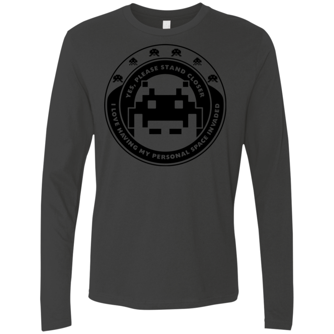 T-Shirts Heavy Metal / S Personal Space Invader Men's Premium Long Sleeve