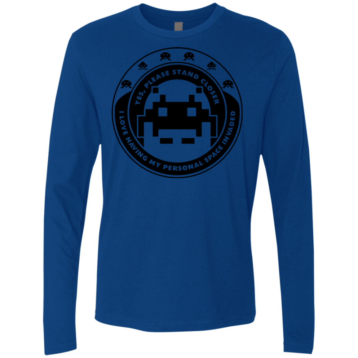 T-Shirts Royal / S Personal Space Invader Men's Premium Long Sleeve