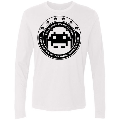 T-Shirts White / S Personal Space Invader Men's Premium Long Sleeve