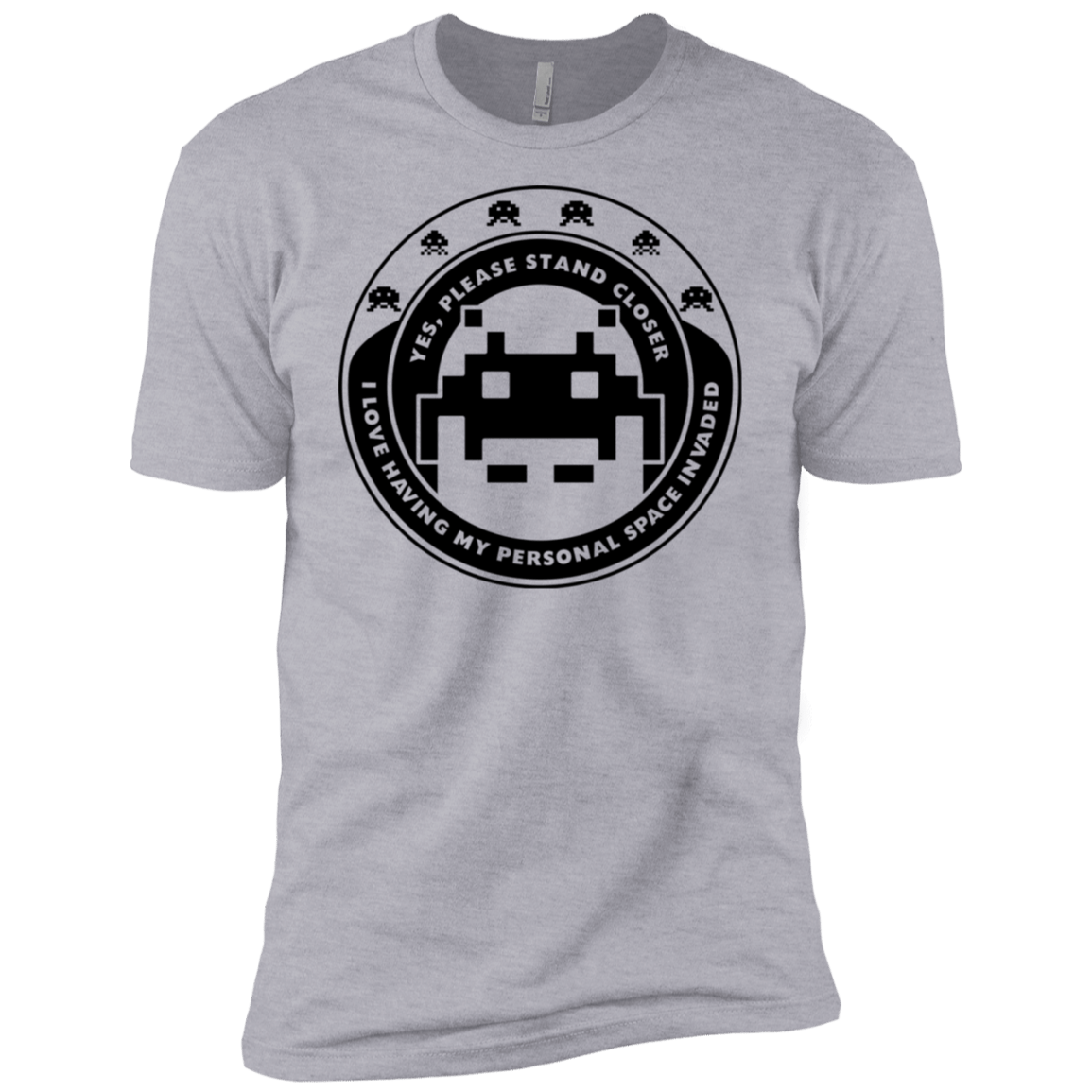 T-Shirts Heather Grey / X-Small Personal Space Invader Men's Premium T-Shirt