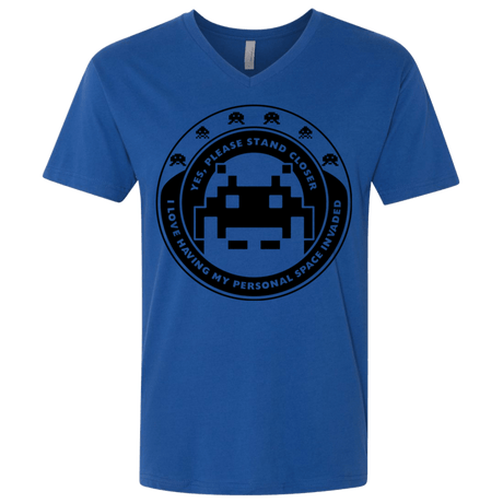 T-Shirts Royal / X-Small Personal Space Invader Men's Premium V-Neck