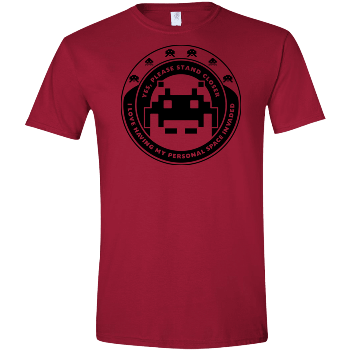 T-Shirts Cardinal Red / S Personal Space Invader Men's Semi-Fitted Softstyle