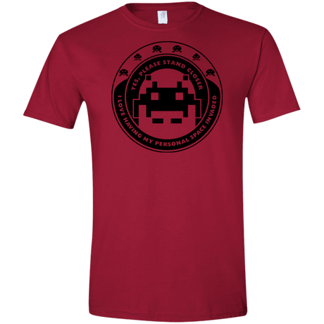 T-Shirts Cardinal Red / S Personal Space Invader Men's Semi-Fitted Softstyle