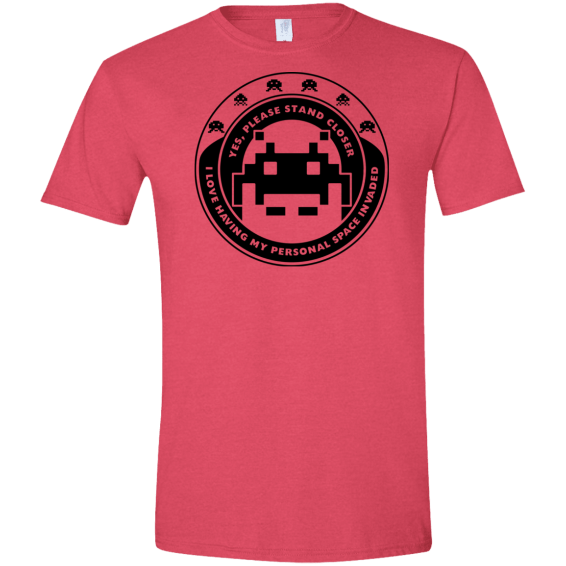 T-Shirts Heather Red / S Personal Space Invader Men's Semi-Fitted Softstyle