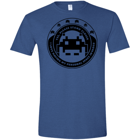 T-Shirts Heather Royal / X-Small Personal Space Invader Men's Semi-Fitted Softstyle