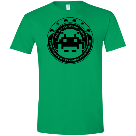 T-Shirts Irish Green / S Personal Space Invader Men's Semi-Fitted Softstyle