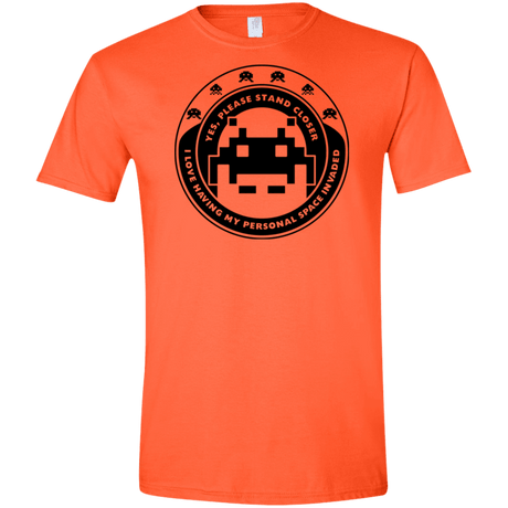 T-Shirts Orange / S Personal Space Invader Men's Semi-Fitted Softstyle