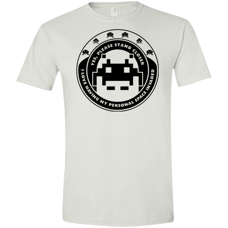 T-Shirts White / X-Small Personal Space Invader Men's Semi-Fitted Softstyle