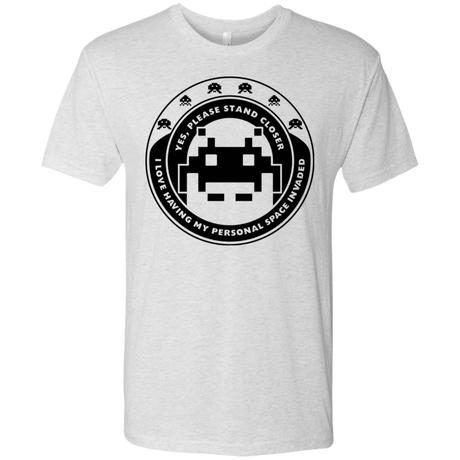 T-Shirts Heather White / S Personal Space Invader Men's Triblend T-Shirt