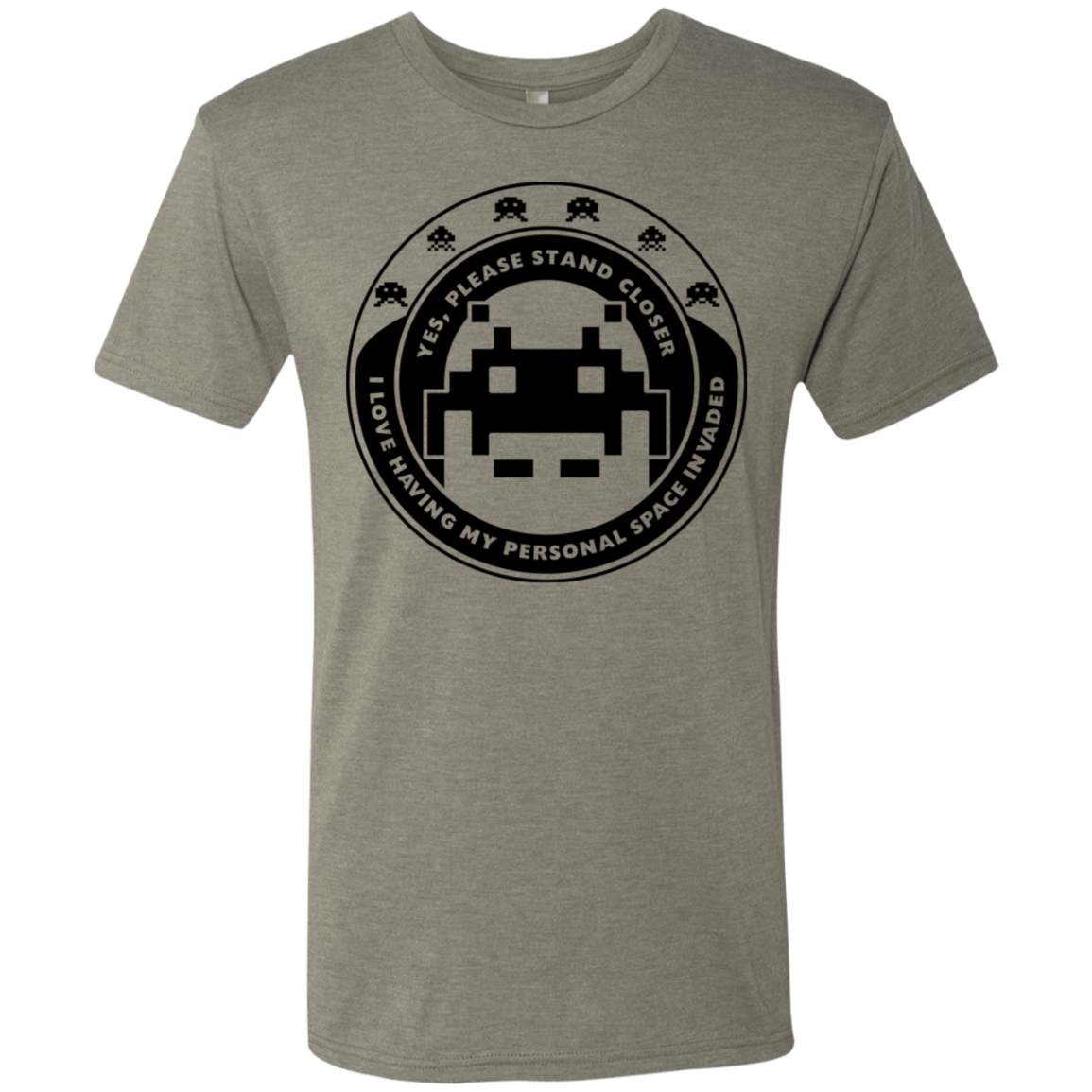 T-Shirts Venetian Grey / S Personal Space Invader Men's Triblend T-Shirt