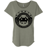 T-Shirts Venetian Grey / X-Small Personal Space Invader Triblend Dolman Sleeve