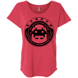 T-Shirts Vintage Red / X-Small Personal Space Invader Triblend Dolman Sleeve