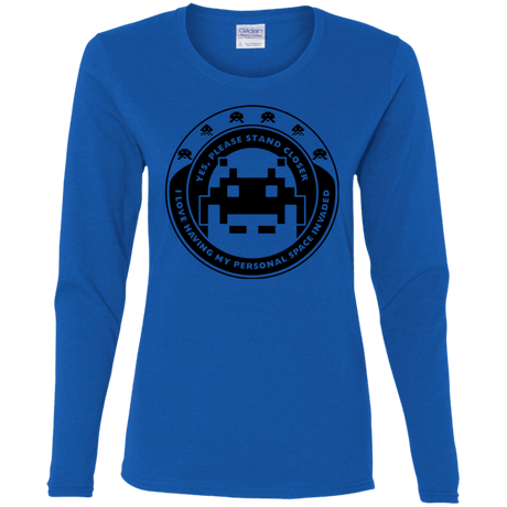 T-Shirts Royal / S Personal Space Invader Women's Long Sleeve T-Shirt
