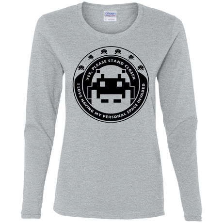 T-Shirts Sport Grey / S Personal Space Invader Women's Long Sleeve T-Shirt