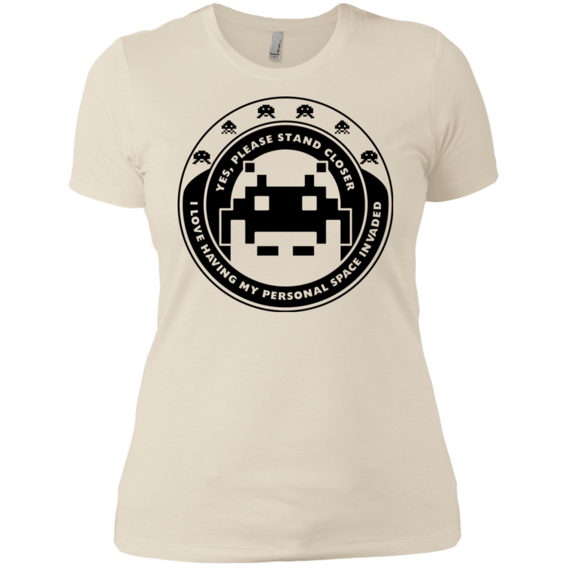 T-Shirts Ivory/ / X-Small Personal Space Invader Women's Premium T-Shirt