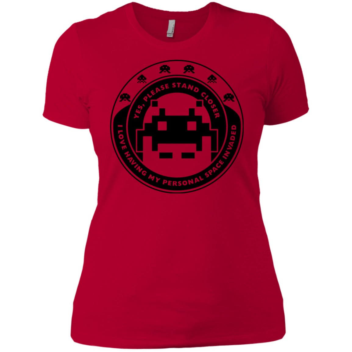 T-Shirts Red / X-Small Personal Space Invader Women's Premium T-Shirt