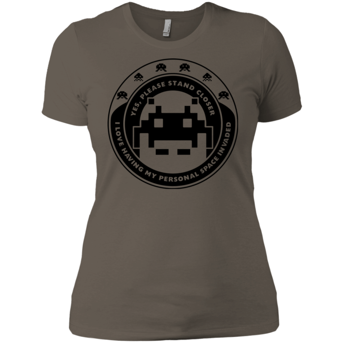 T-Shirts Warm Grey / X-Small Personal Space Invader Women's Premium T-Shirt
