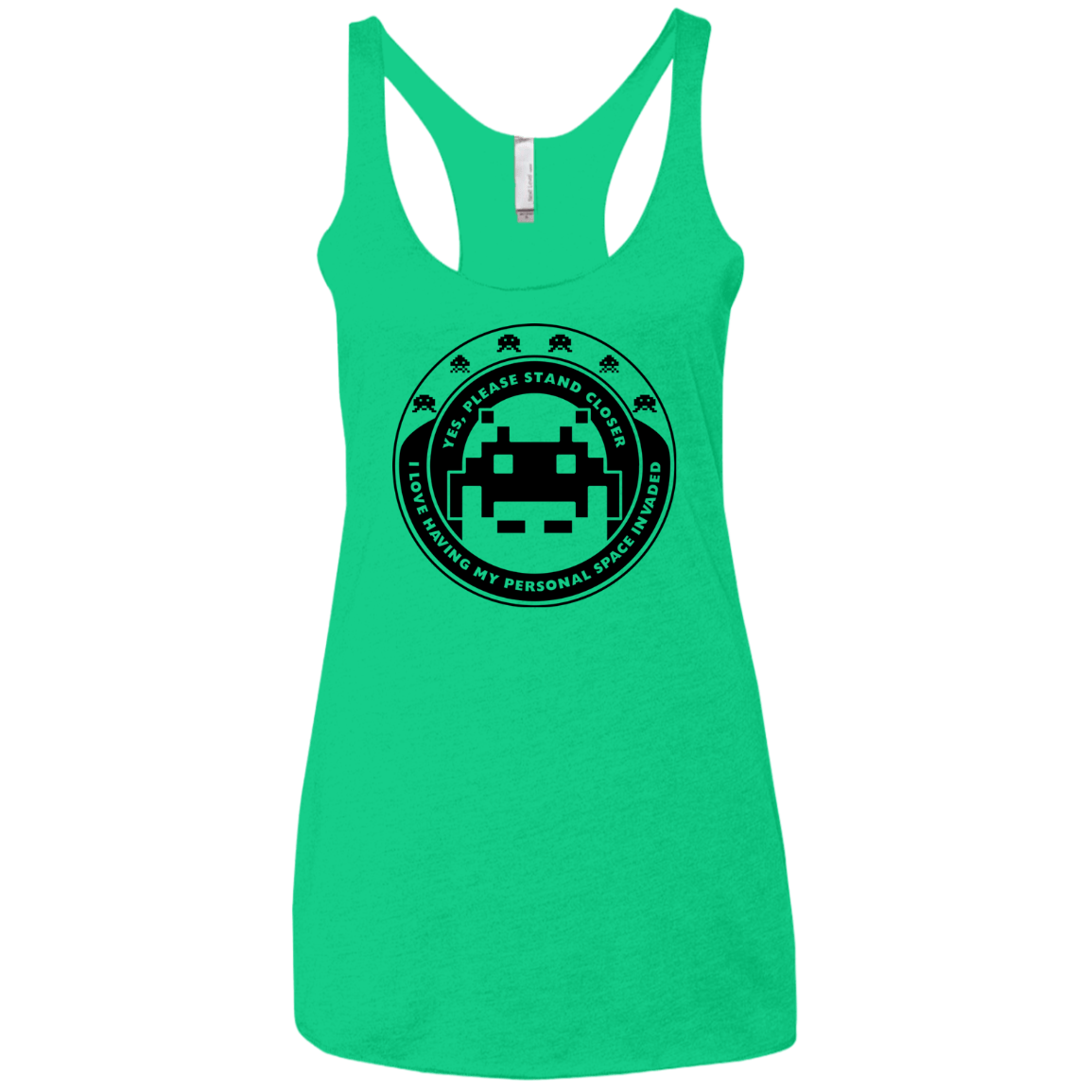 T-Shirts Envy / X-Small Personal Space Invader Women's Triblend Racerback Tank
