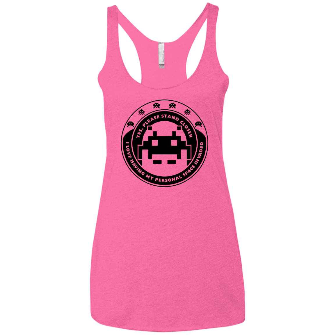 T-Shirts Vintage Pink / X-Small Personal Space Invader Women's Triblend Racerback Tank