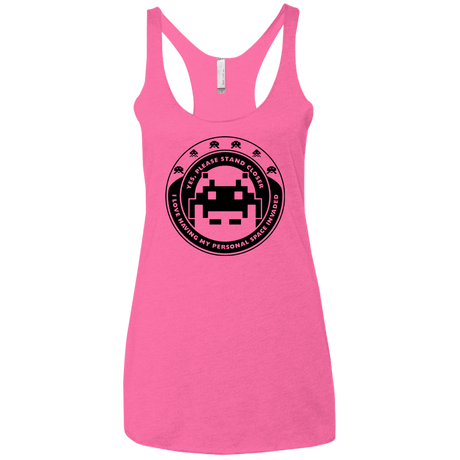 T-Shirts Vintage Pink / X-Small Personal Space Invader Women's Triblend Racerback Tank