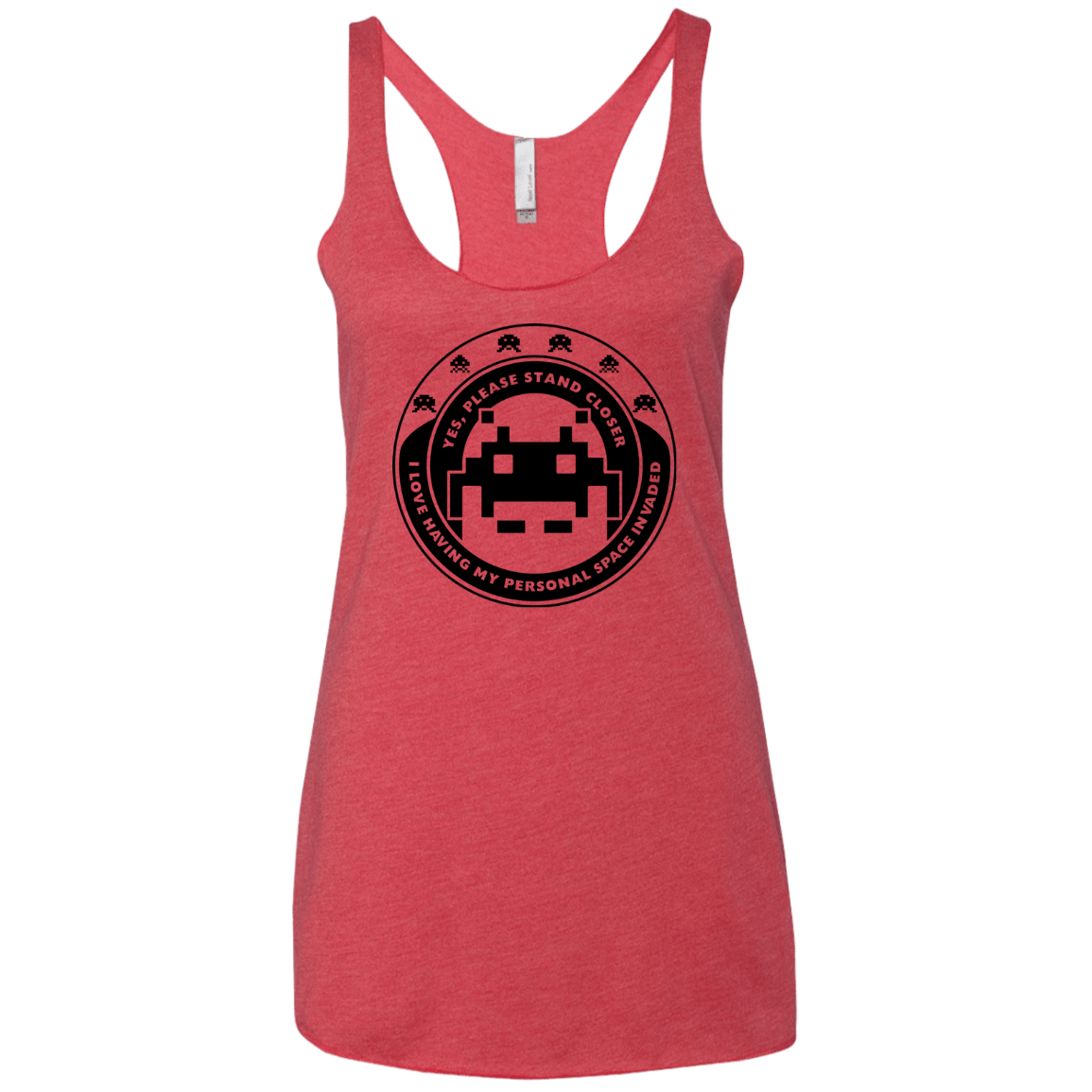 T-Shirts Vintage Red / X-Small Personal Space Invader Women's Triblend Racerback Tank