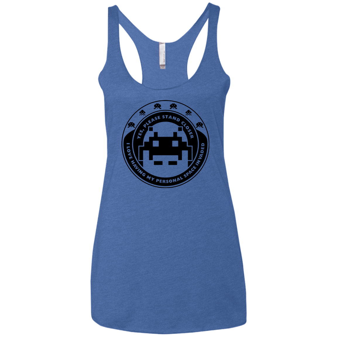T-Shirts Vintage Royal / X-Small Personal Space Invader Women's Triblend Racerback Tank