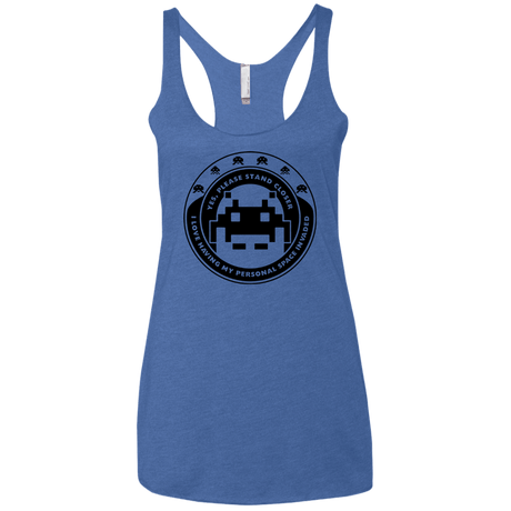 T-Shirts Vintage Royal / X-Small Personal Space Invader Women's Triblend Racerback Tank