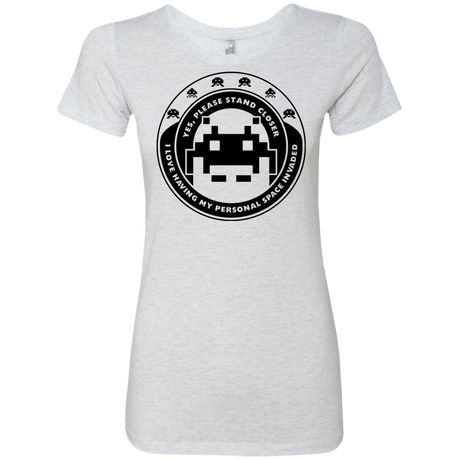 T-Shirts Heather White / S Personal Space Invader Women's Triblend T-Shirt