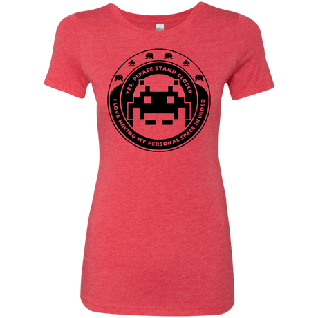 T-Shirts Vintage Red / S Personal Space Invader Women's Triblend T-Shirt