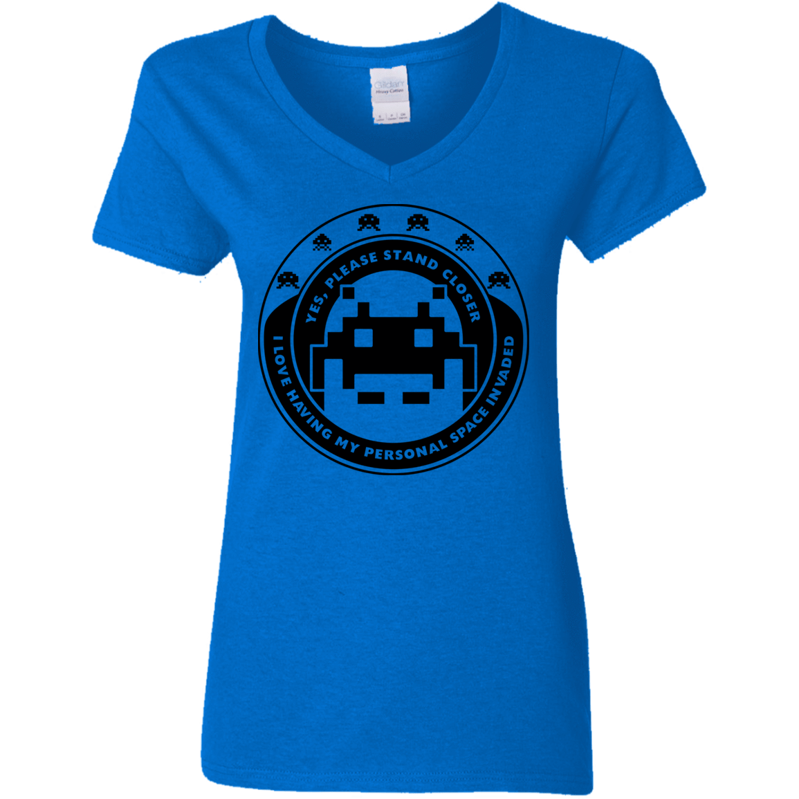 T-Shirts Royal / S Personal Space Invader Women's V-Neck T-Shirt