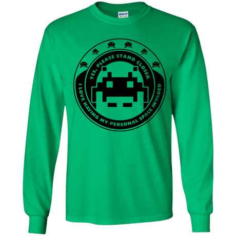 T-Shirts Irish Green / YS Personal Space Invader Youth Long Sleeve T-Shirt