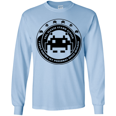 T-Shirts Light Blue / YS Personal Space Invader Youth Long Sleeve T-Shirt