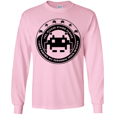 T-Shirts Light Pink / YS Personal Space Invader Youth Long Sleeve T-Shirt