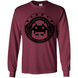 T-Shirts Maroon / YS Personal Space Invader Youth Long Sleeve T-Shirt