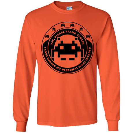 T-Shirts Orange / YS Personal Space Invader Youth Long Sleeve T-Shirt