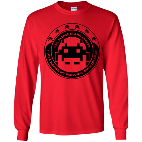 T-Shirts Red / YS Personal Space Invader Youth Long Sleeve T-Shirt